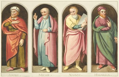 Four Minor Prophets Painted on West Side of Screen Dividing the Nave from the Choir of Bristol Cathedral by Joseph Manning