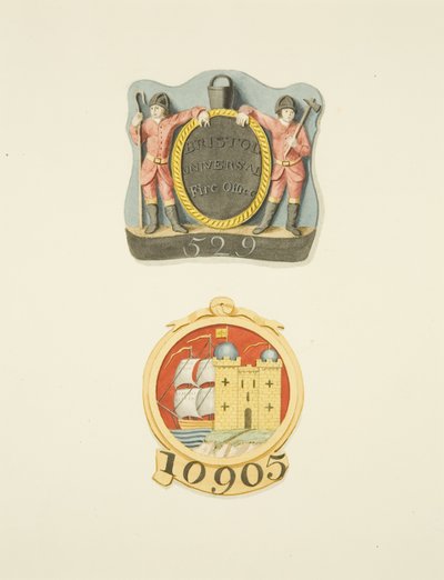 House Badges or Firemarks of the Bristol Universal and Bristol Fire Offices by Joseph Manning