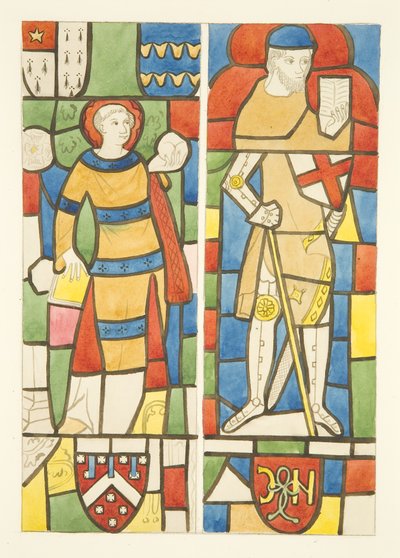 Stained Glass in North and South Windows of the Choir of Bristol Cathedral by Joseph Manning