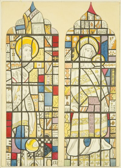 Stained glass in south window south transept of St Mary Redcliffe by Joseph Manning