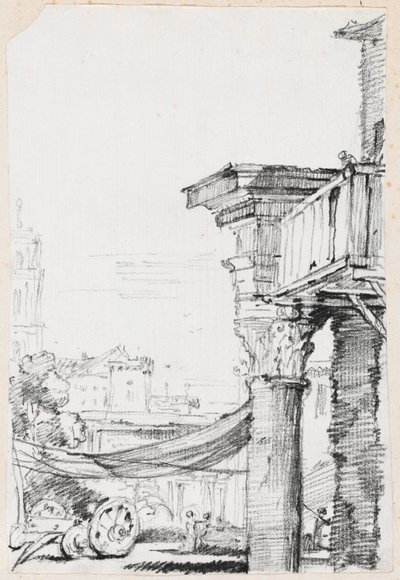 A Balcony in the Roman Forum by Joseph Marie Vien