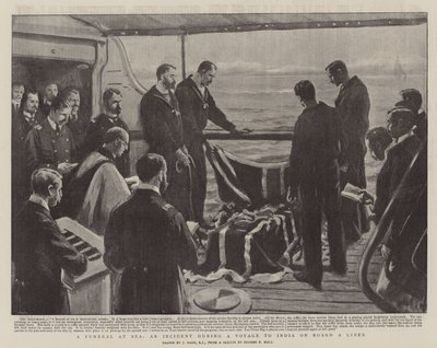 A Funeral at Sea, an Incident During a Voyage to India on Board a Liner by Joseph Nash