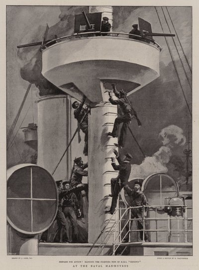 At the Naval Manoeuvres by Joseph Nash