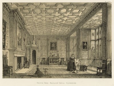 Drawing Room, Broughton Castle, Oxfordshire by Joseph Nash