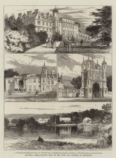 Eastwell Park, Country Seat of the Duke and Duchess of Edinburgh by Joseph Nash