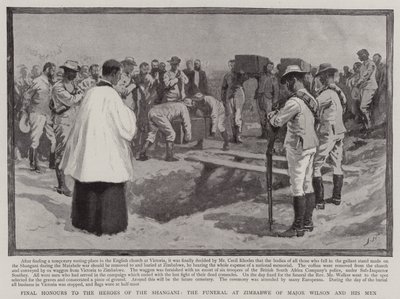 Final Honours to the Heroes of the Shangani, the Funeral at Zimbabwe of Major Wilson and his Men by Joseph Nash