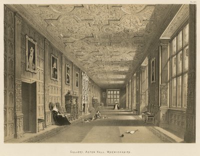 Gallery, Aston Hall, Warwickshire by Joseph Nash