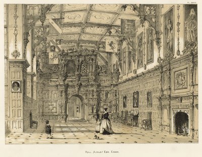 Hall, Audley End, Essex by Joseph Nash