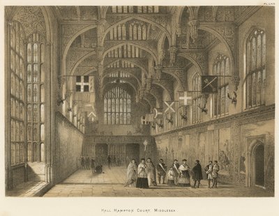 Hall, Hampton Court, Middlesex by Joseph Nash