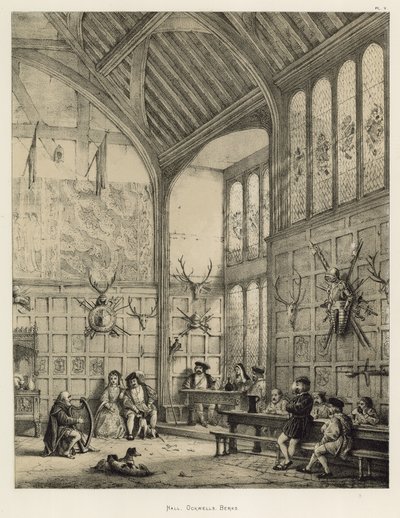 Hall, Ockwells, Berks by Joseph Nash