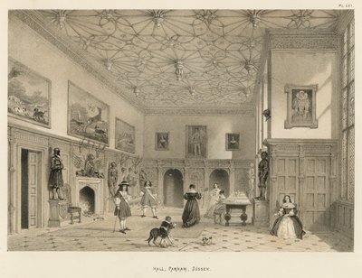 Hall, Parham, Sussex by Joseph Nash