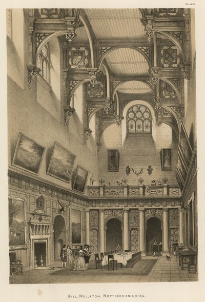 Hall, Wollaton, Nottinghamshire by Joseph Nash