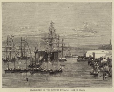 Inauguration of the Clarence Hydraulic Dock at Malta by Joseph Nash