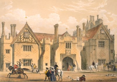 Joust Practice, Compton Wynyates, Warwick by Joseph Nash