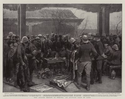 The Allied Troops in Peking, An Auction Sale of Loot by Joseph Nash