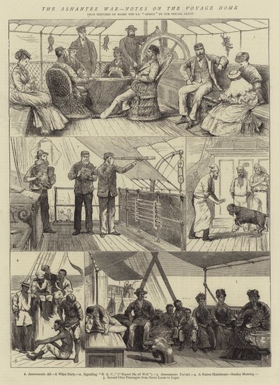 The Ashantee War, Notes on the Voyage Home by Joseph Nash