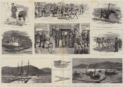 The China Squadron at Port Hamilton, Korea, and at Port Arthur, the Chinese Naval Station by Joseph Nash