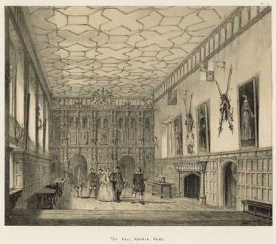 The Hall, Knowle, Kent by Joseph Nash