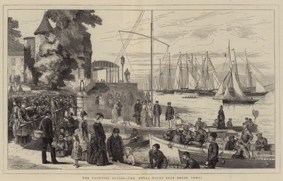 The Yachting Season, the Royal Yacht Club House, Cowes by Joseph Nash