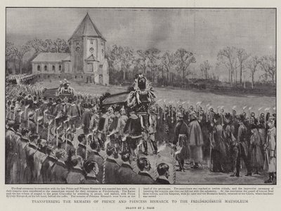 Transferring the Remains of Prince and Princess Bismarck to the Friedrichsruh Mausoleum by Joseph Nash