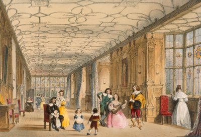 View of Long Hall at Haddon, Derbyshire, c.1600, from 