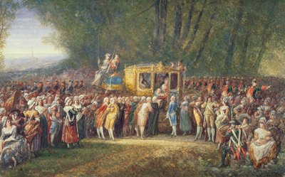 King Louis XVI Being Taken from Versailles to Paris by the Women of Les Halles in October 1789 by Joseph Navlet