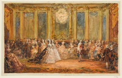 Reception in the Hall of Mirrors at Versailles by Joseph Navlet