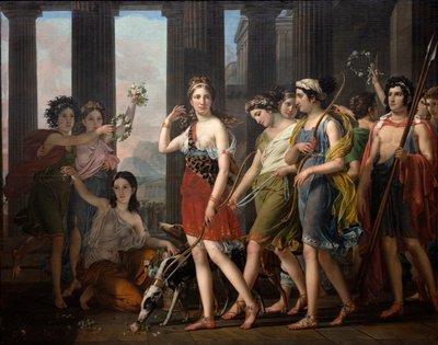 The Beautiful Anthia Leading Her Companions to the Temple of Diana in Ephesus (c.1820) by Joseph Paelinck