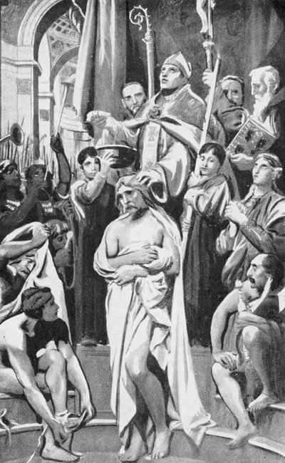 The Baptism of Clovis by Joseph Paul (after) Blanc