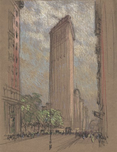 Drawing of the Flatiron Building by Pennell, c.1904 by Joseph Pennell