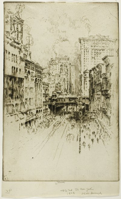 Forty-Second Street by Joseph Pennell