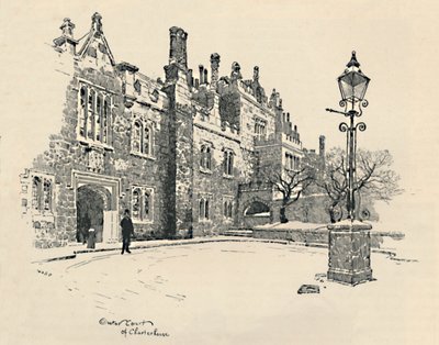 Old Charterhouse: The Masters Court by Joseph Pennell