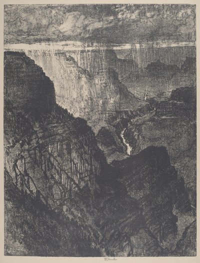 Storm in the Grand Canyon, 1912 by Joseph Pennell