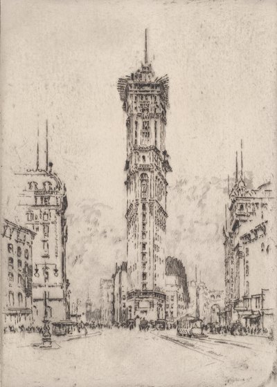 The Times Building by Joseph Pennell