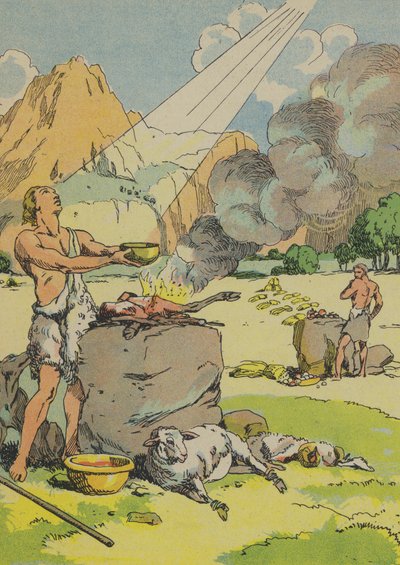Abel Making a Sacrifice to God by Joseph Porphyre Pinchon