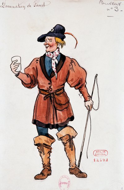 Costume for patrons of tavern in Damnation of Faust by Hector Berlioz, sketch by Joseph Porphyre Pinchon by Joseph Porphyre Pinchon