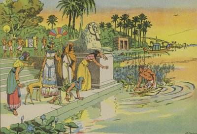 Moses being found in the bullrushes by Joseph Porphyre Pinchon