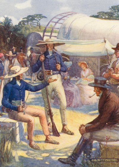 1820 Settlers and their Boer Convoys by Joseph Ratcliffe (after) Skelton