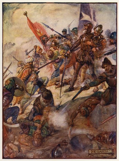Jean Parisot de la Valette at the Great Siege of Malta by Joseph Ratcliffe (after) Skelton