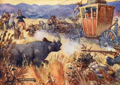 Simon Van der Stel and the Rhinoceros by Joseph Ratcliffe (after) Skelton