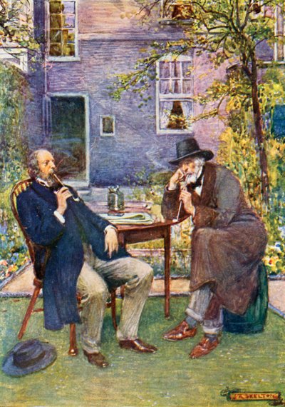 Carlyle and Tennyson Talking and Smoking by Joseph Ratcliffe Skelton