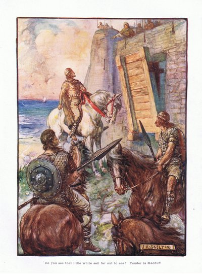 Do you see that little white sail far out to sea? Yonder is McDuff by Joseph Ratcliffe Skelton