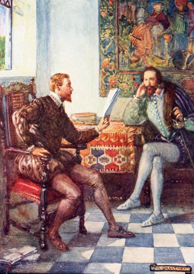 Spenser reading the first part of the Faery Queen to Raleigh by Joseph Ratcliffe Skelton