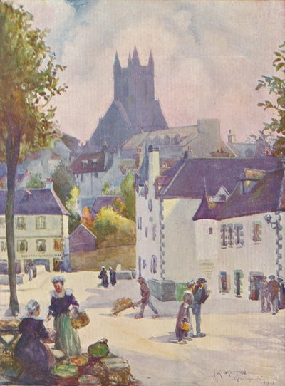 Springtime in Brittany Quimperlé by Joseph Ratcliffe Skelton