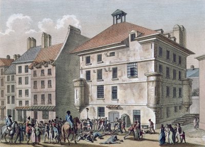 The September Massacres: The Massacre at the Abbaye Prison near St. Germain des Pres, Engraved by Reinier Vinkeles and Daniel Vrydag by Joseph Swebach Desfontaines