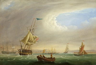 Seascape with Entrance to a River by Joseph Walter