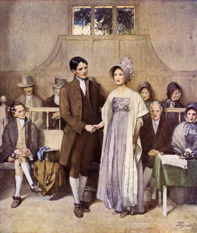 A Quaker Wedding, Love and Loyalty by Joseph Walter West