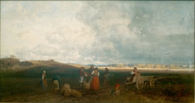 Potato Harvest in Chiemgau by Joseph Wopfner