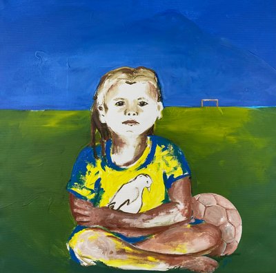 Girl with Dove by Josephine Henning