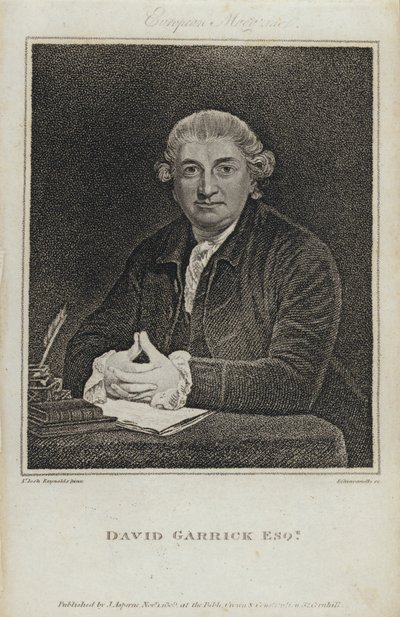 David Garrick, English actor, playwright and theatre manager by Joshua (after) Reynolds